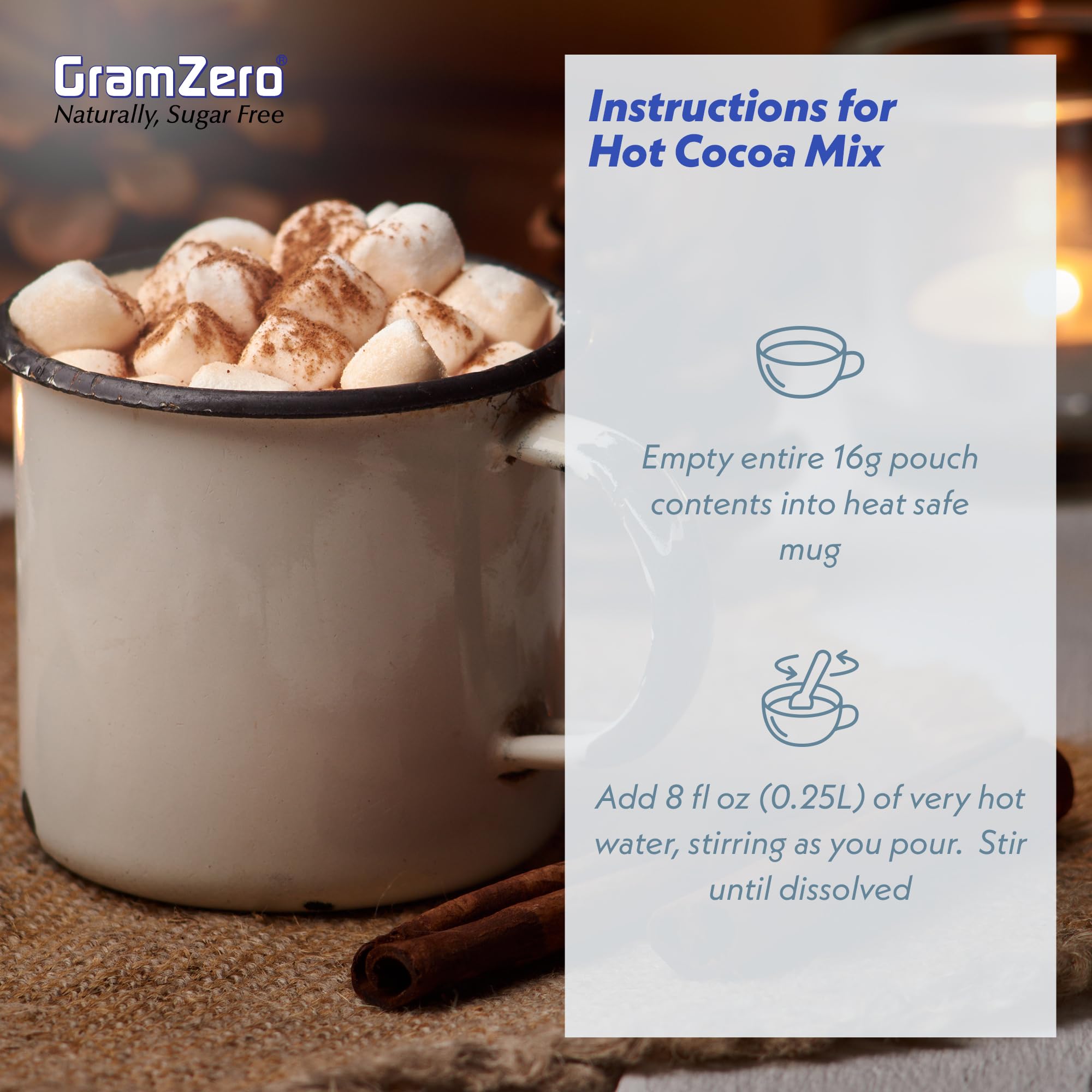 Amazon.com : Gramzero Premium Stevia Hot Cocoa Mix | Best No Sugar